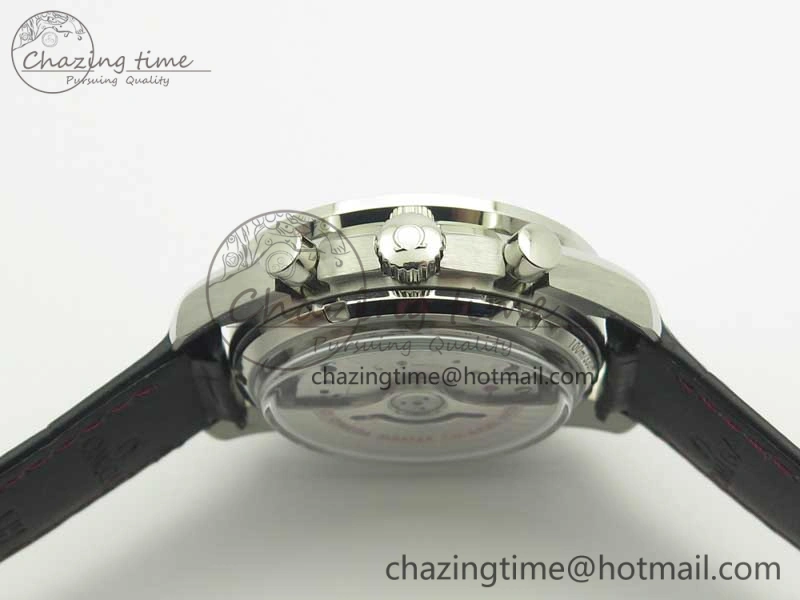 Sleek Racing Master Chronometer OMF 1:1 Best Edition Black Dial on Black Leather Strap A 7998