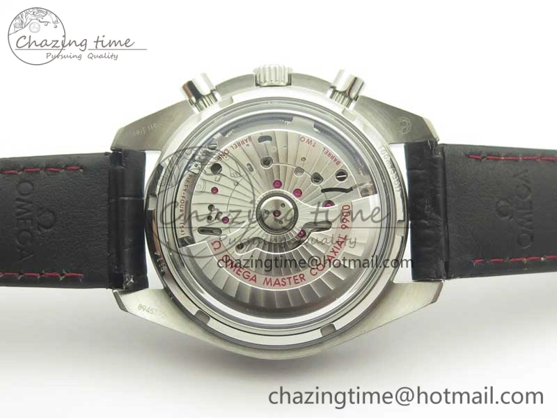 Sleek Racing Master Chronometer OMF 1:1 Best Edition Black Dial on Black Leather Strap A 7998