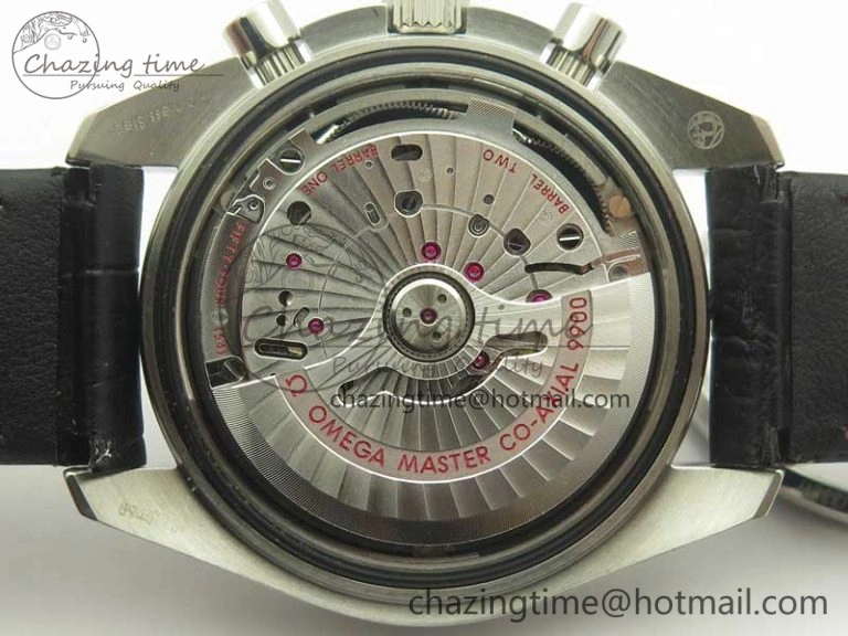 Sleek Racing Master Chronometer OMF 1:1 Best Edition Black Dial on Black Leather Strap A 7998