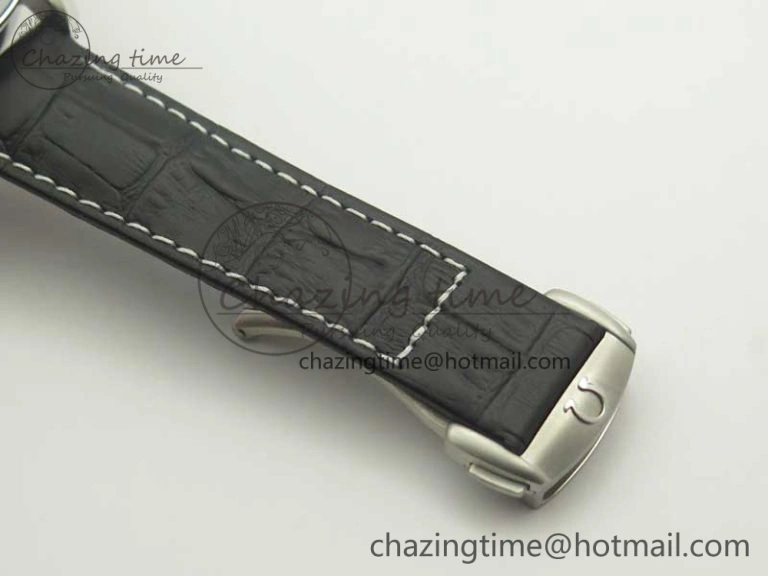 Sleek Racing Master Chronometer OMF 1:1 Best Edition Black Dial on Black Leather Strap A 7998