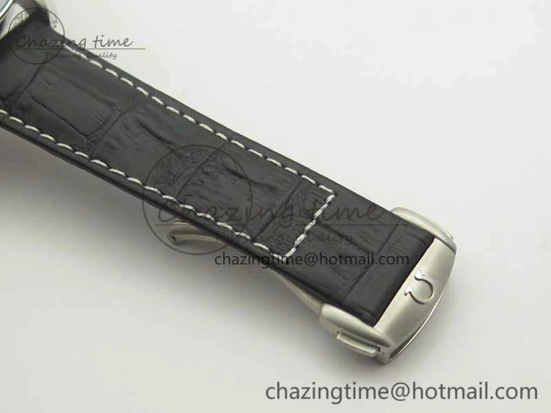 Sleek Racing Master Chronometer OMF 1:1 Best Edition Black Dial on Black Leather Strap A 7998