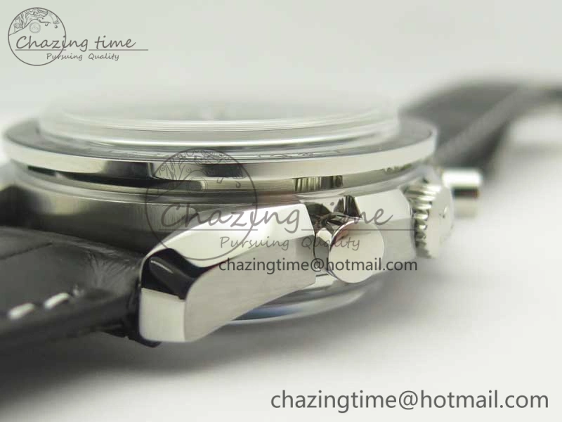 Sleek Racing Master Chronometer OMF 1:1 Best Edition Black Dial on Black Leather Strap A 7998