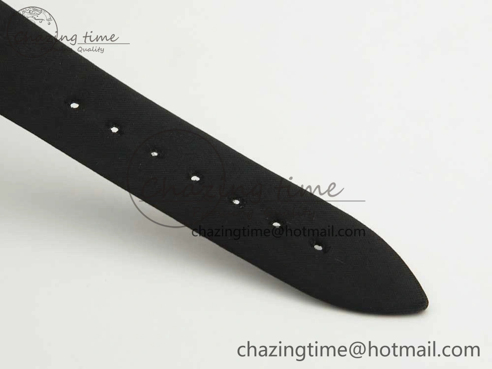 HighPerformance Reine de Naples 8918BB SS ZF 1:1 Best Edition White MOP Dial Diamonds Bezel on Black Fabric Strap A 5340