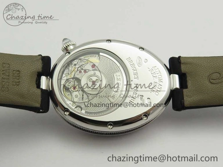 HighPerformance Reine de Naples 8918BB SS ZF 1:1 Best Edition White MOP Dial Diamonds Bezel on Black Fabric Strap A 5340