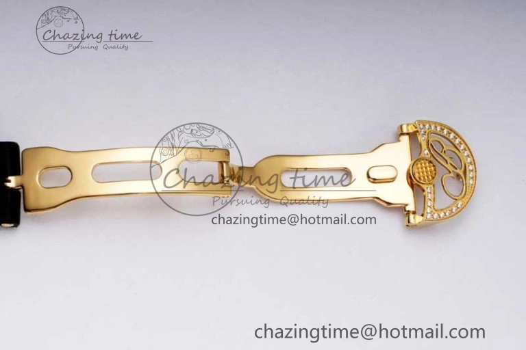 Reine de Naples YG ZF 1:1 Best Edition White Arabic Dial Diamonds Bezel on Black Fabric Strap A537 V UrbanChic 5323