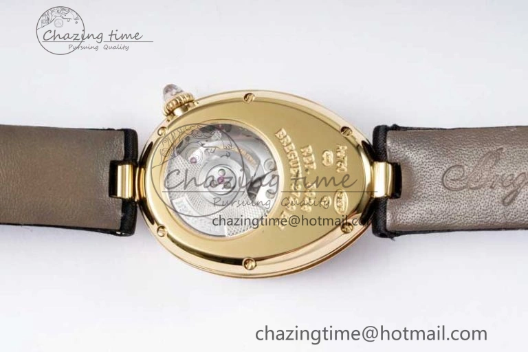 Reine de Naples YG ZF 1:1 Best Edition White Arabic Dial Diamonds Bezel on Black Fabric Strap A537 V UrbanChic 5323