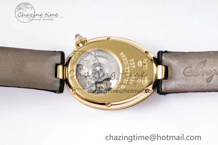 Reine de Naples YG ZF 1:1 Best Edition White Arabic Dial Diamonds Bezel on Black Fabric Strap A537 V UrbanChic 5323