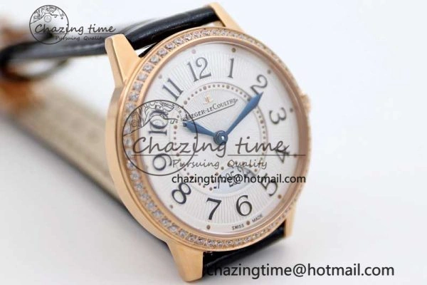 Rendez-Vous Date RG Q8F Best Edition White Dial Diamonds Bezel on Black Leather Strap A Thermal 10219