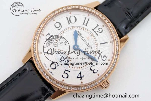 Rendez-Vous Date RG Q8F Best Edition White Dial Diamonds Bezel on Black Leather Strap A Thermal 10219