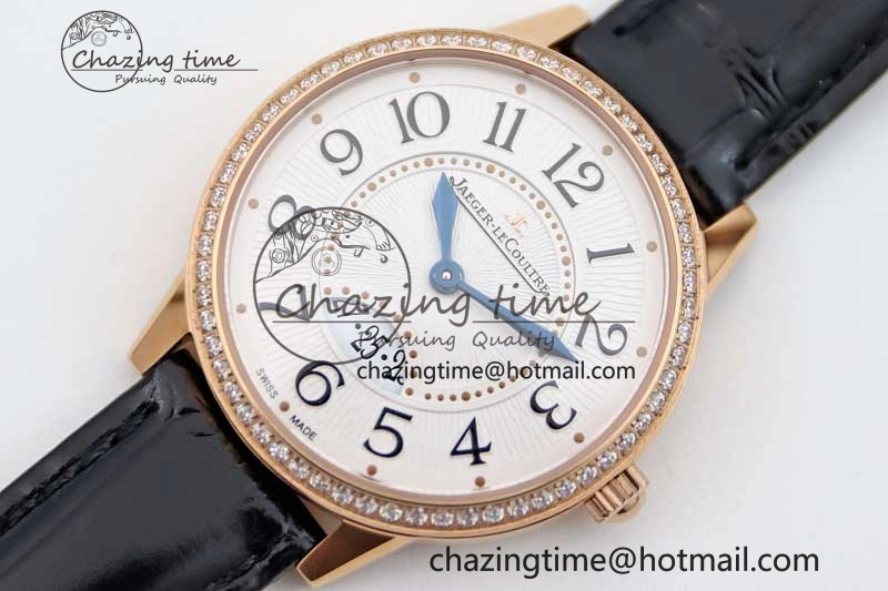Rendez-Vous Date RG Q8F Best Edition White Dial Diamonds Bezel on Black Leather Strap A Thermal 10219