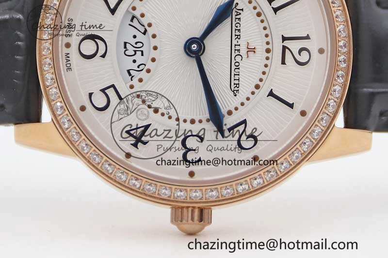 Rendez-Vous Date RG Q8F Best Edition White Dial Diamonds Bezel on Black Leather Strap A Thermal 10219