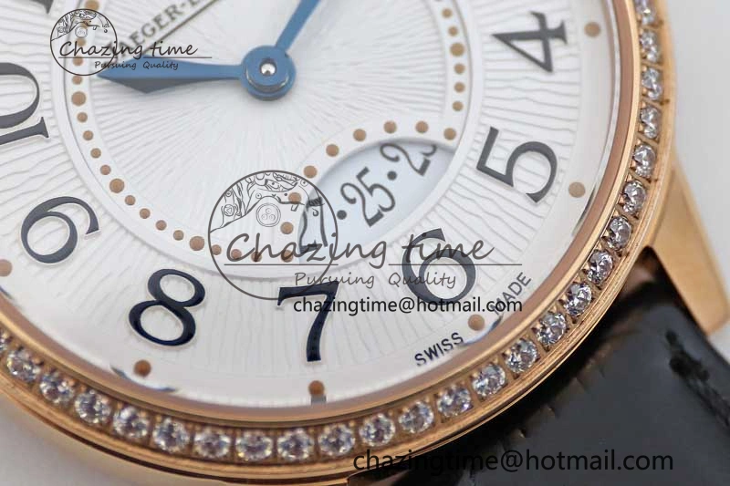 Rendez-Vous Date RG Q8F Best Edition White Dial Diamonds Bezel on Black Leather Strap A Thermal 10219