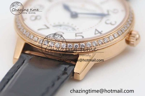 Rendez-Vous Date RG Q8F Best Edition White Dial Diamonds Bezel on Black Leather Strap A Thermal 10219