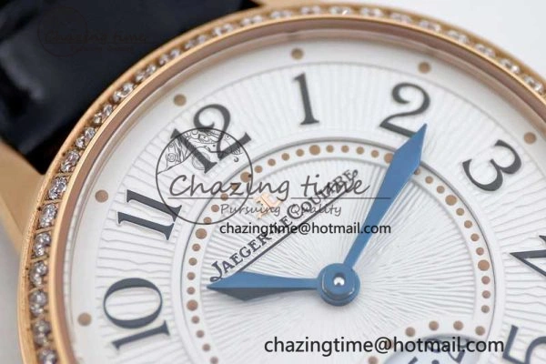 Rendez-Vous Date RG Q8F Best Edition White Dial Diamonds Bezel on Black Leather Strap A Thermal 10219