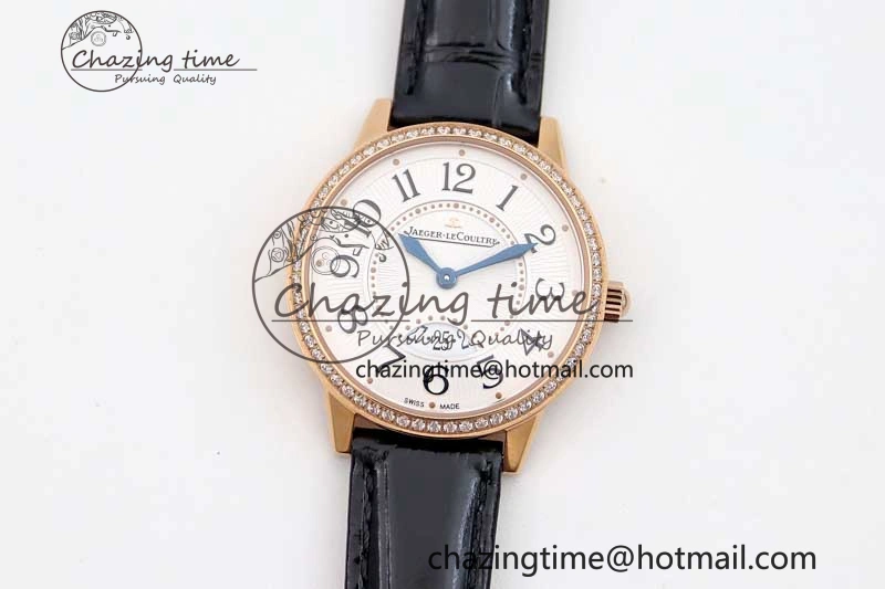 Rendez-Vous Date RG Q8F Best Edition White Dial Diamonds Bezel on Black Leather Strap A Thermal 10219