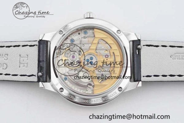 ZipUp Rendez-Vous Date SS Q8F Best Edition White Dial Diamonds Bezel on Blue Leather Strap A 7431