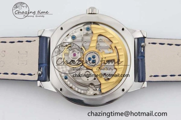 ZipUp Rendez-Vous Date SS Q8F Best Edition White Dial Diamonds Bezel on Blue Leather Strap A 7431