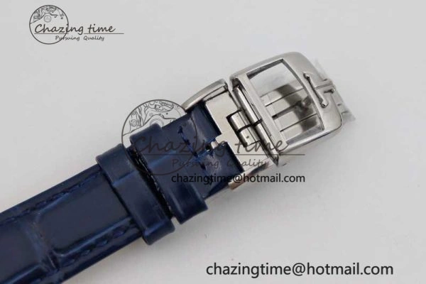 ZipUp Rendez-Vous Date SS Q8F Best Edition White Dial Diamonds Bezel on Blue Leather Strap A 7431