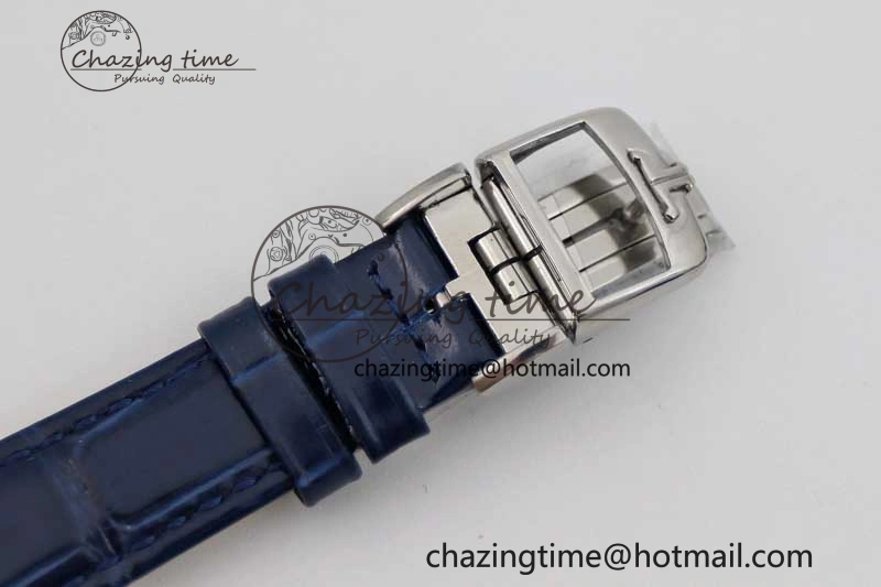 ZipUp Rendez-Vous Date SS Q8F Best Edition White Dial Diamonds Bezel on Blue Leather Strap A 7431