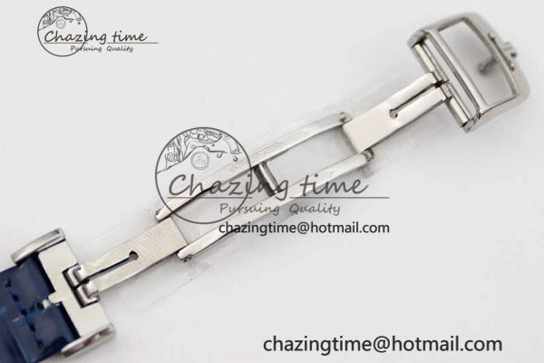 ZipUp Rendez-Vous Date SS Q8F Best Edition White Dial Diamonds Bezel on Blue Leather Strap A 7431
