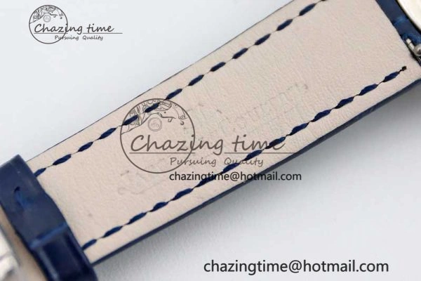 ZipUp Rendez-Vous Date SS Q8F Best Edition White Dial Diamonds Bezel on Blue Leather Strap A 7431