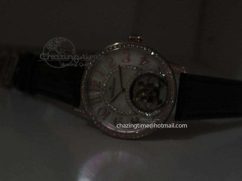 Rendez-Vous Ladies RG White MOP Dial Tourbillon on Brown Alligator Leather Breathable 7510