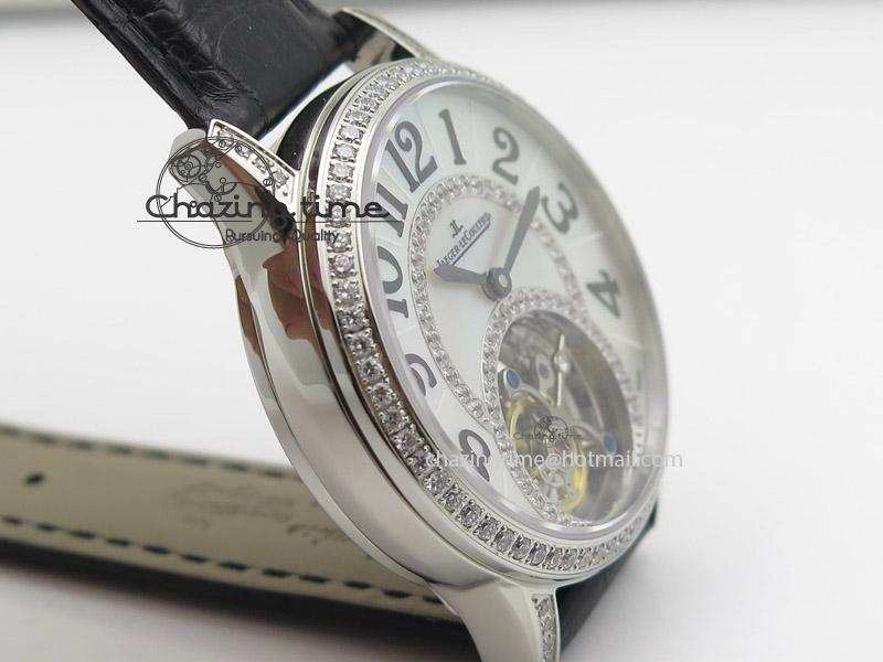 Rendez-Vous Ladies SS White MOP Dial Tourbillon on Black Alligator Leather Refined 7509