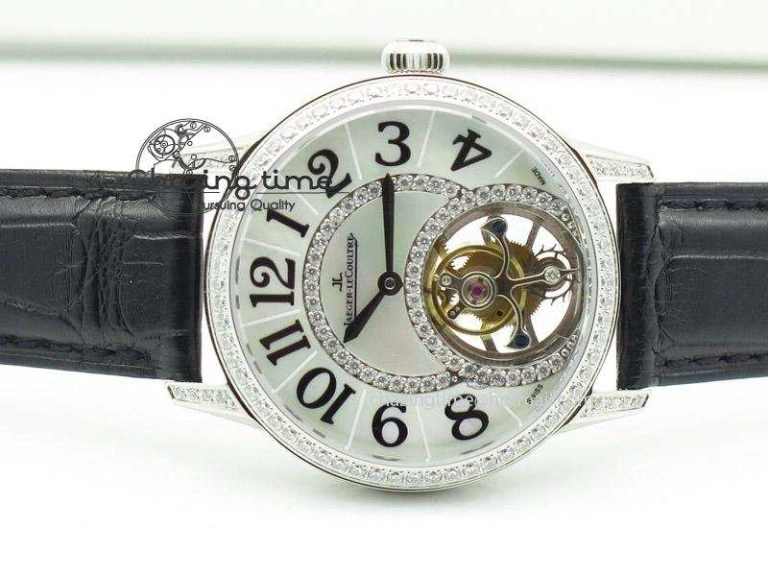 Rendez-Vous Ladies SS White MOP Dial Tourbillon on Black Alligator Leather Refined 7509