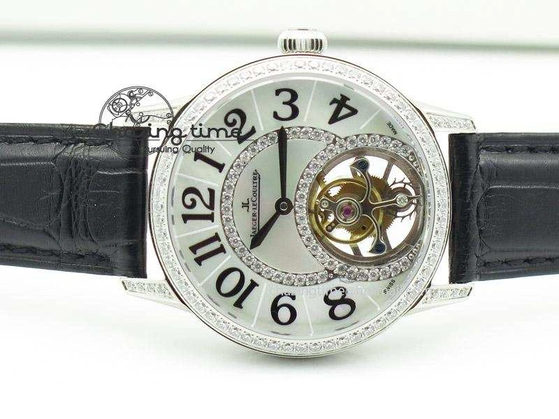 Rendez-Vous Ladies SS White MOP Dial Tourbillon on Black Alligator Leather Refined 7509