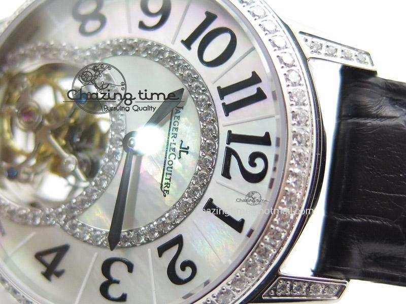 Rendez-Vous Ladies SS White MOP Dial Tourbillon on Black Alligator Leather Refined 7509