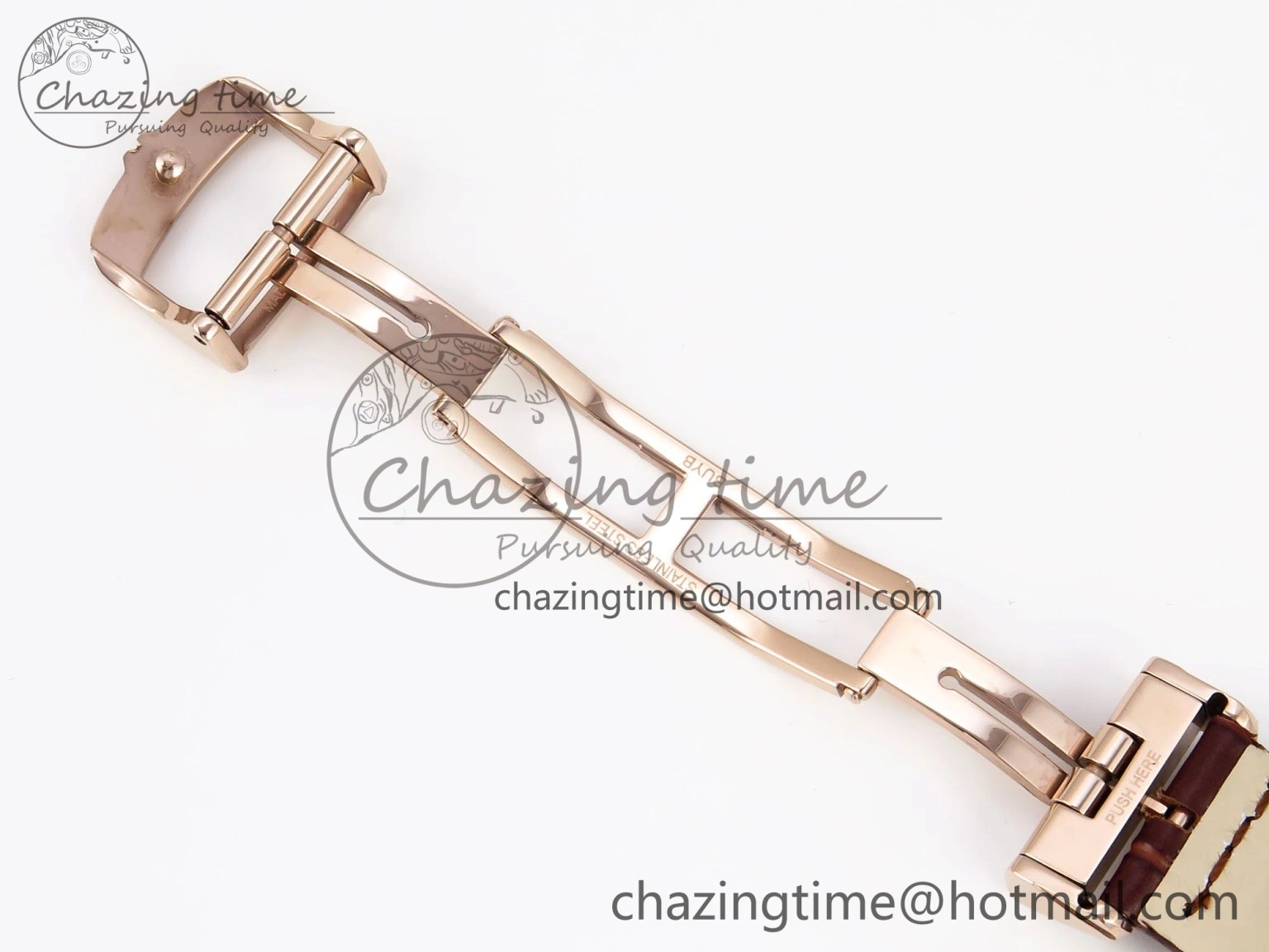 Rendez-Vous Night & Day RG APSF 1:1 Best Edition White Textured Dial Diamonds Bezel on Brown Leather Strap A ZeroBulk 10123