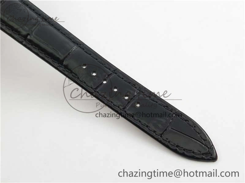Rendez-Vous Night & Day RG ZF 1:1 Best Edition White Dial Black Markers Diamonds Bezel on Black Leather Strap A Contemporary 7455