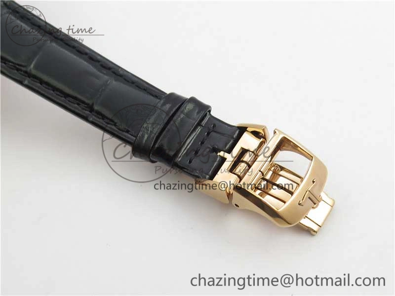 Rendez-Vous Night & Day RG ZF 1:1 Best Edition White Dial Black Markers Diamonds Bezel on Black Leather Strap A Contemporary 7455