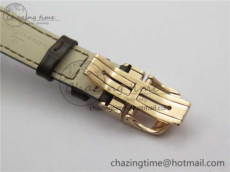 Rendez-Vous Night & Day RG ZF 1:1 Best Edition White Textured Dial Diamonds Bezel on Brown Leather Strap A Refined 7443