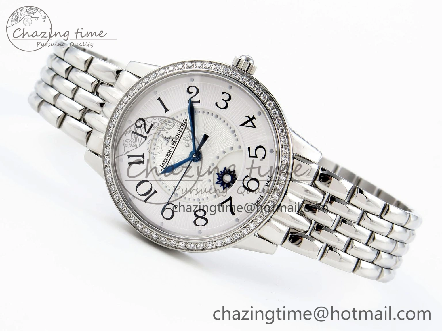 Rendez-Vous Night & Day SS APSF 1:1 Best Edition WhiteTextured Dial Diamonds Bezel on SS Bracelet A Cozy 7418