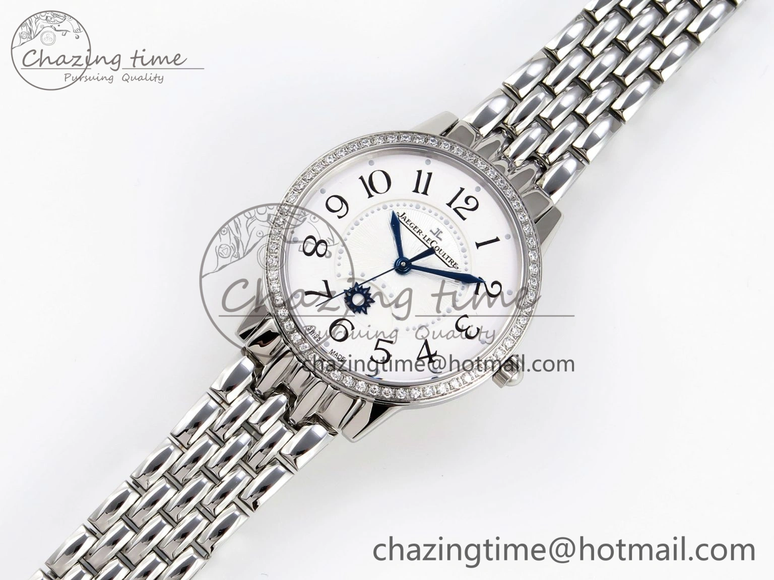 Rendez-Vous Night & Day SS APSF 1:1 Best Edition WhiteTextured Dial Diamonds Bezel on SS Bracelet A Cozy 7418