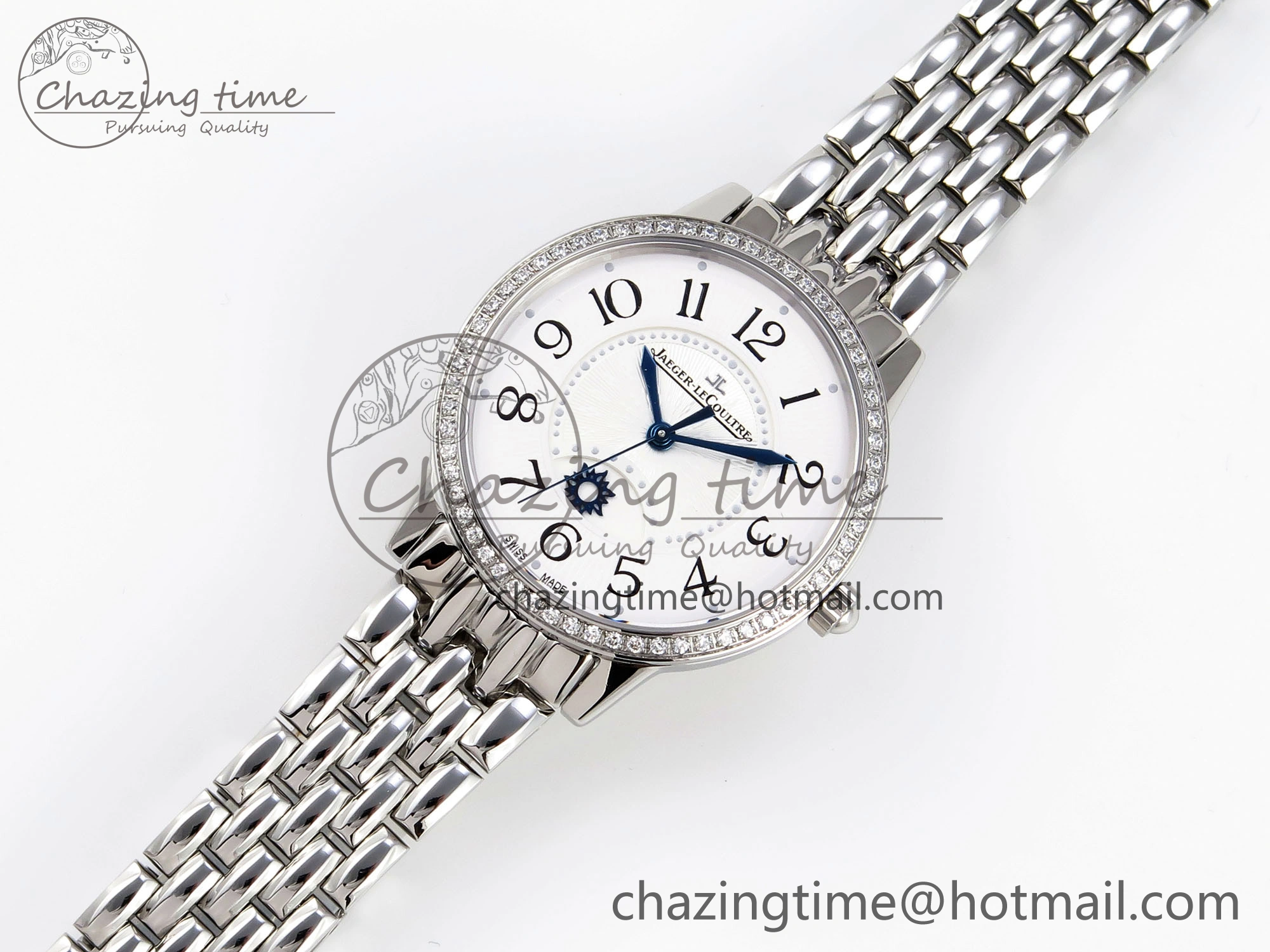 Rendez-Vous Night & Day SS APSF 1:1 Best Edition WhiteTextured Dial Diamonds Bezel on SS Bracelet A Cozy 7418