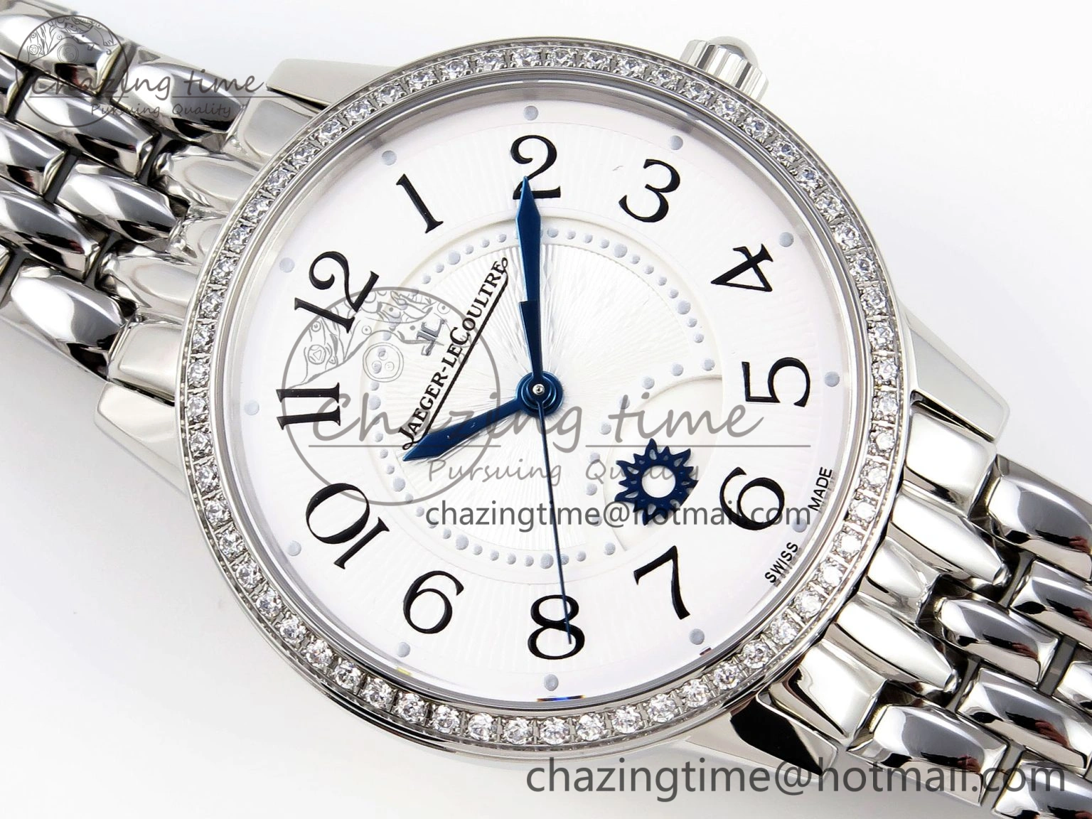 Rendez-Vous Night & Day SS APSF 1:1 Best Edition WhiteTextured Dial Diamonds Bezel on SS Bracelet A Cozy 7418
