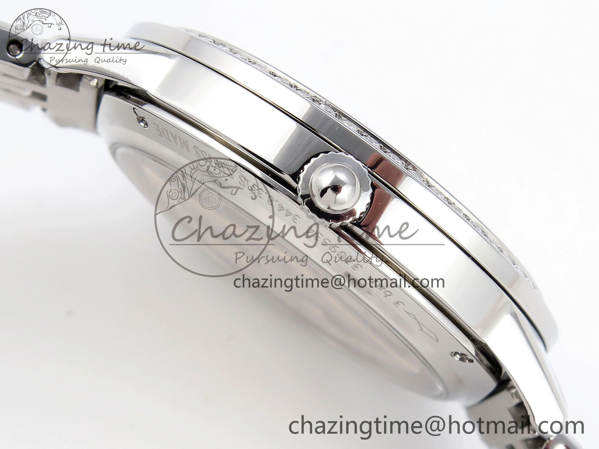Rendez-Vous Night & Day SS APSF 1:1 Best Edition WhiteTextured Dial Diamonds Bezel on SS Bracelet A Cozy 7418