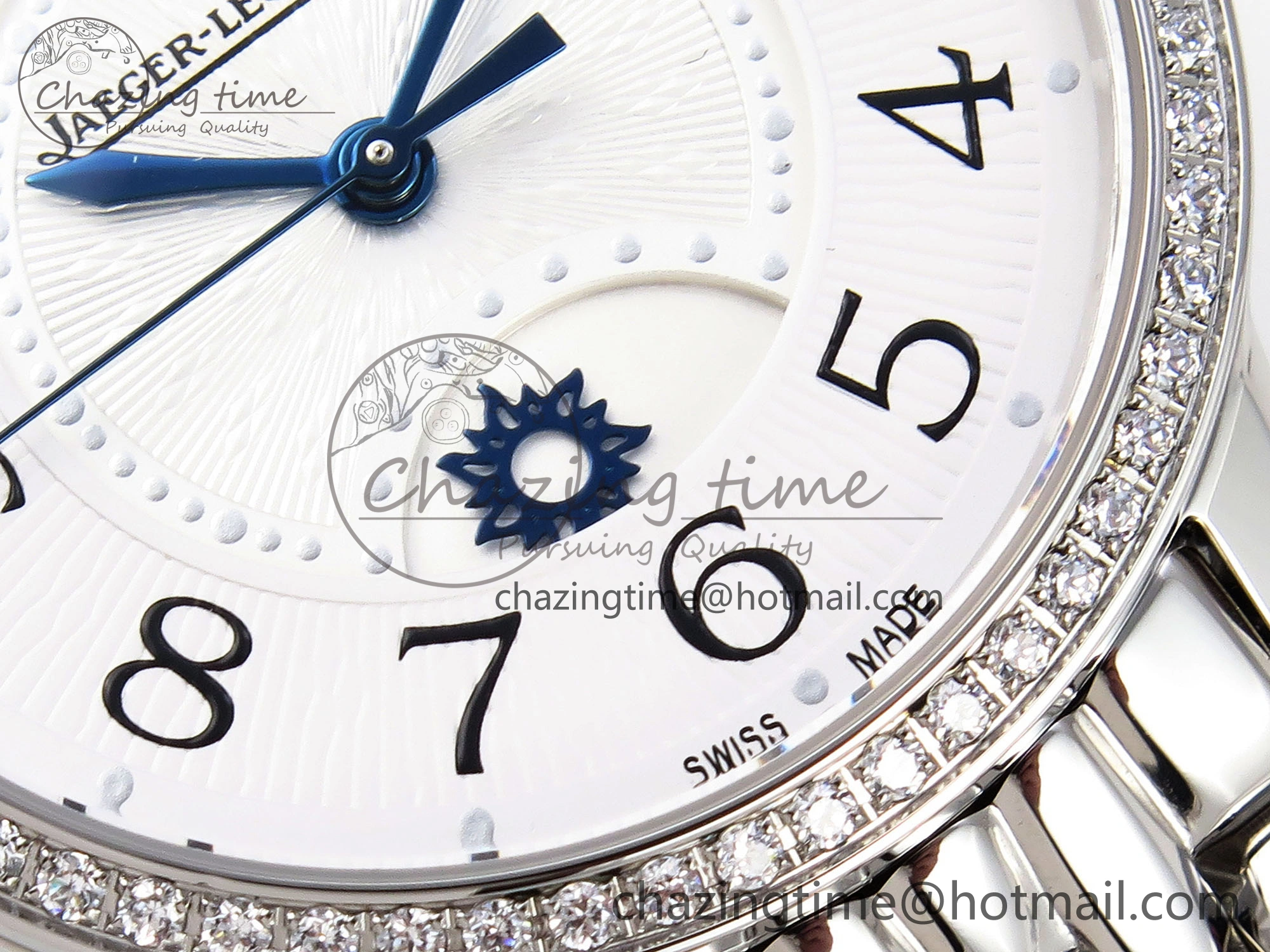 Rendez-Vous Night & Day SS APSF 1:1 Best Edition WhiteTextured Dial Diamonds Bezel on SS Bracelet A Cozy 7418