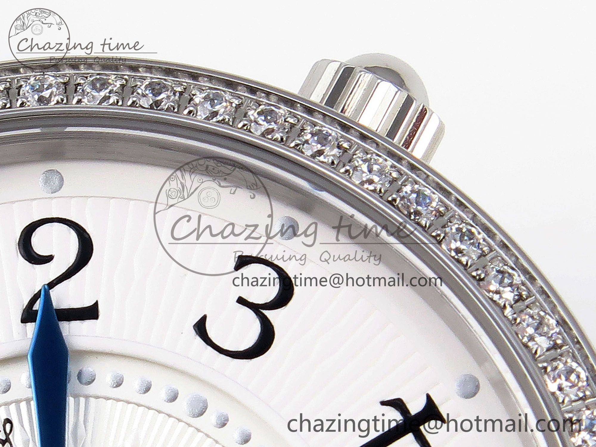 Rendez-Vous Night & Day SS APSF 1:1 Best Edition WhiteTextured Dial Diamonds Bezel on SS Bracelet A Cozy 7418