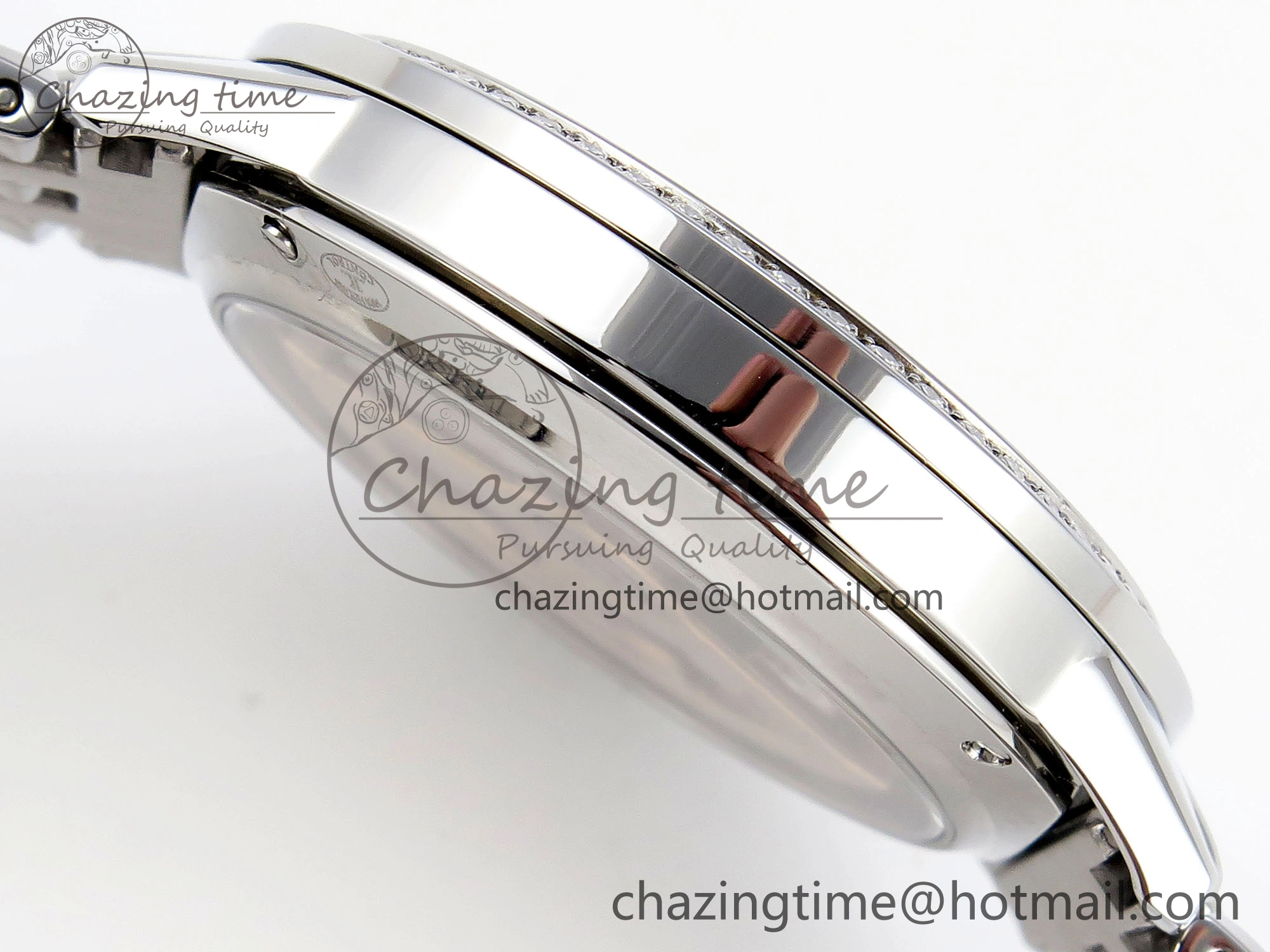 Rendez-Vous Night & Day SS APSF 1:1 Best Edition WhiteTextured Dial Diamonds Bezel on SS Bracelet A Cozy 7418