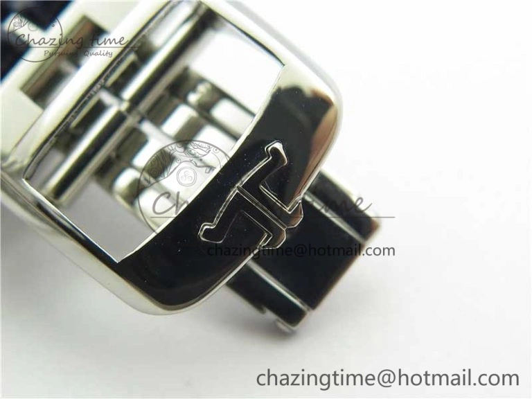 FastDry Rendez-Vous Night & Day SS Polished Bezel ZF 1:1 Best Edition White Textured Dial on Blue Leather Strap A 7453