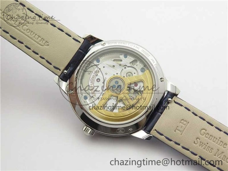 FastDry Rendez-Vous Night & Day SS Polished Bezel ZF 1:1 Best Edition White Textured Dial on Blue Leather Strap A 7453