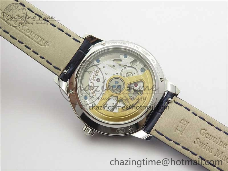 FastDry Rendez-Vous Night & Day SS Polished Bezel ZF 1:1 Best Edition White Textured Dial on Blue Leather Strap A 7453
