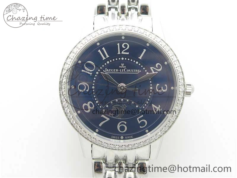 Rendez-Vous Night & Day SS ZF 1:1 Best Edition Blue Textured Dial Diamonds Bezel on SS Bracelet A SmoothTexture 10571
