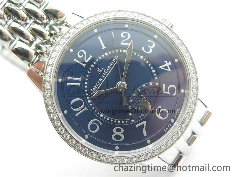 Rendez-Vous Night & Day SS ZF 1:1 Best Edition Blue Textured Dial Diamonds Bezel on SS Bracelet A SmoothTexture 10571