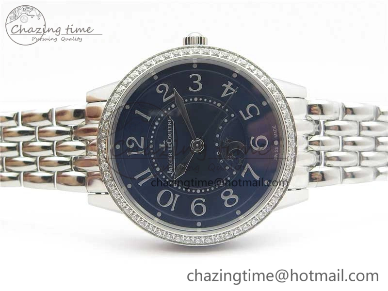 Rendez-Vous Night & Day SS ZF 1:1 Best Edition Blue Textured Dial Diamonds Bezel on SS Bracelet A SmoothTexture 10571