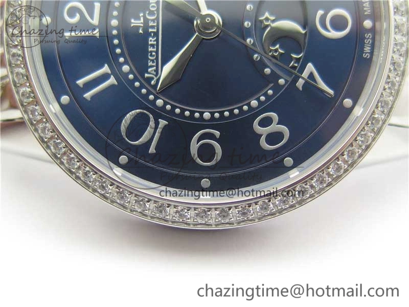 Rendez-Vous Night & Day SS ZF 1:1 Best Edition Blue Textured Dial Diamonds Bezel on SS Bracelet A SmoothTexture 10571