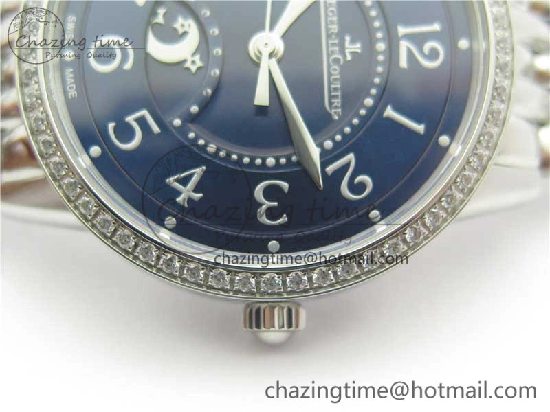 Rendez-Vous Night & Day SS ZF 1:1 Best Edition Blue Textured Dial Diamonds Bezel on SS Bracelet A SmoothTexture 10571